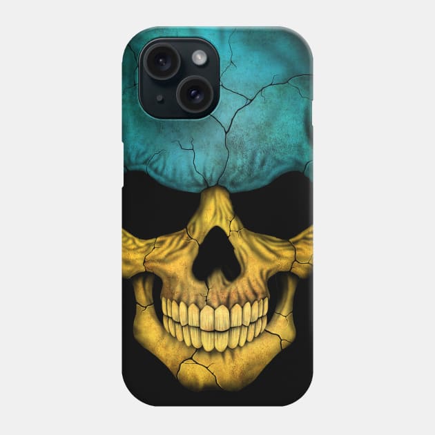 Ukrainian Flag Skull Phone Case by jeffbartels