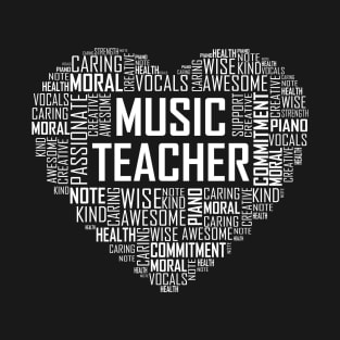 Music Teacher Heart T-Shirt