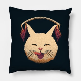 Smiling Musical Cat by Tobe Fonseca Pillow