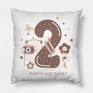 boho style 2 month old Pillow