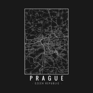 Prague Czech Republic Minimalist Map T-Shirt