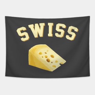 Swiss Cheese Funny College Style Logo Tapestry