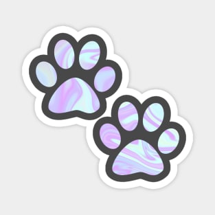 Pastel Paw Prints Magnet