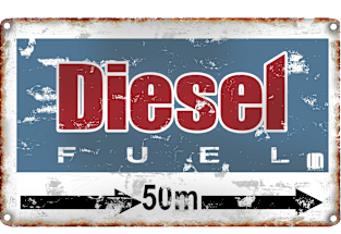 Vintage Fuel Road Sign Magnet