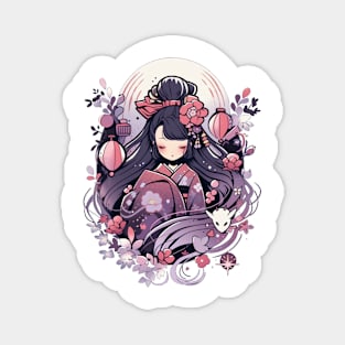 Lunar Geisha Doll Magnet