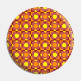 orange and yellow nineteen-seventies style abstract geometrical pattern Pin