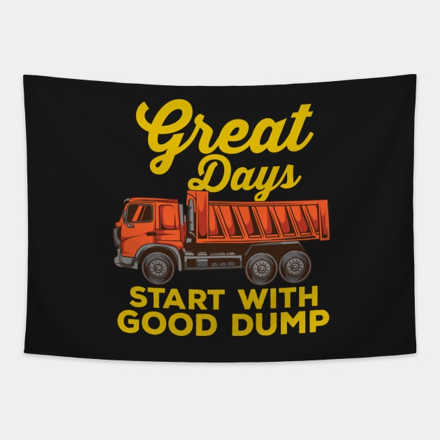 DUMP TRUCK: Good Dump Tapestry by woormle