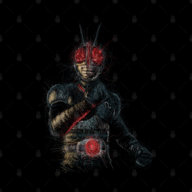 Kamen Rider Black RX Scribble Art by tyooo