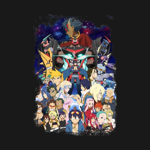 Gurren Lagann Characters Gurren Lagann Tengen Toppa Anime Manga by CarolIrvine