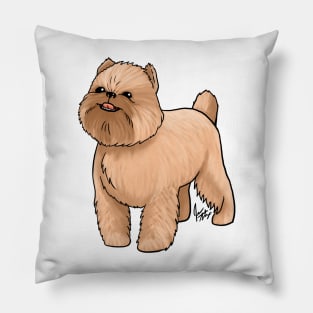 Dog - Brussell's Grifon - Tan Pillow