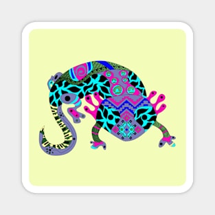 axolotl salamander in xochimilco colors Magnet