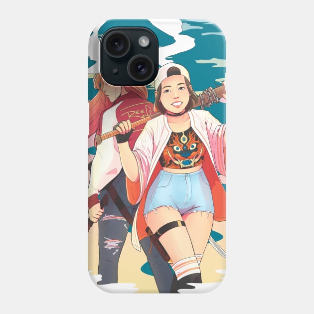 Eva and Jinna BAD Phone Case by Beefbeff Art