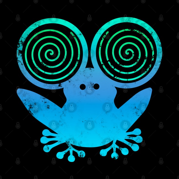 Hypnotic Abstract Frog - Blue by Scailaret