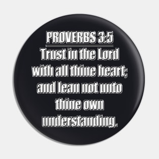 Proverbs 3:5 KJV Bible Verse Pin