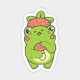 Cottagecore kawaii frog Magnet