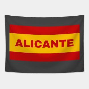 Alicante City in Spanish Flag Colors Tapestry