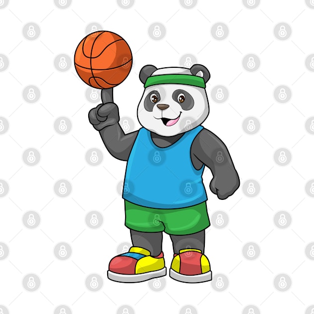 Panda at Sports with Basketball by Markus Schnabel
