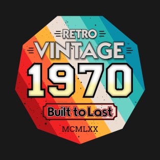 Born 1970 vintage Birthday Retro T-Shirt