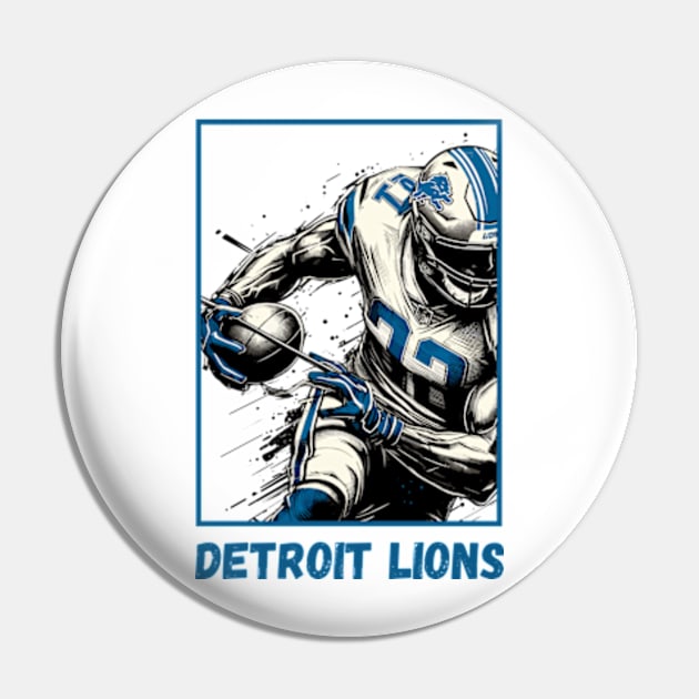 Detroit Lions Art Pin by StyleTops