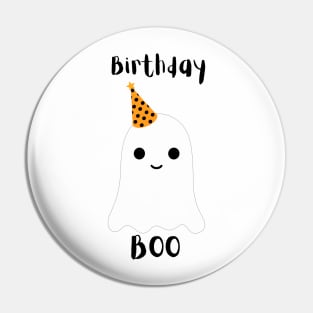 Birthday boo halloween birthday design Pin