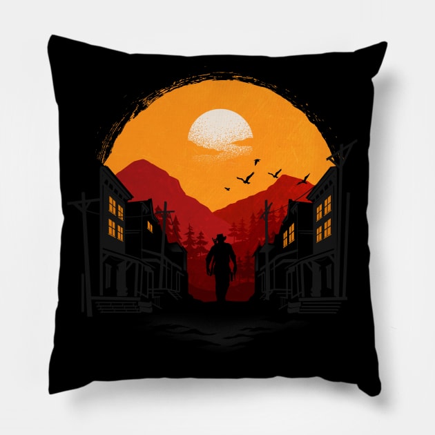 Valentine Sunset Pillow by HyperTwenty