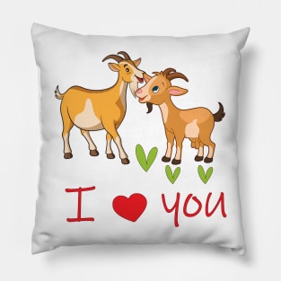 Valentine's goat - Happy Valentine's day Pillow