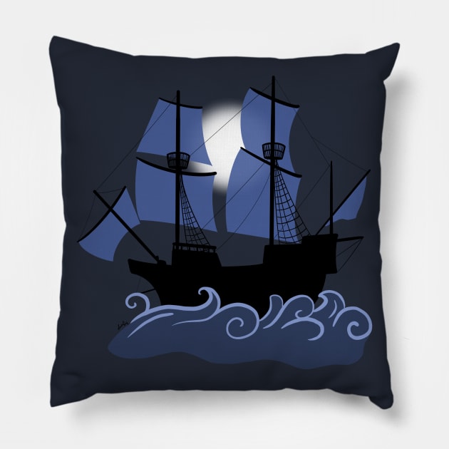 Galleon Pillow by Perezart99