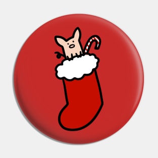 Christmas Stocking Pig Pin