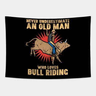 Bull Riding Tapestry