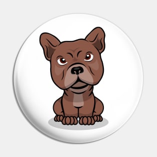 Curious Pitbull Cartoon Pin