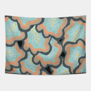 Abstract shell shapes Tapestry