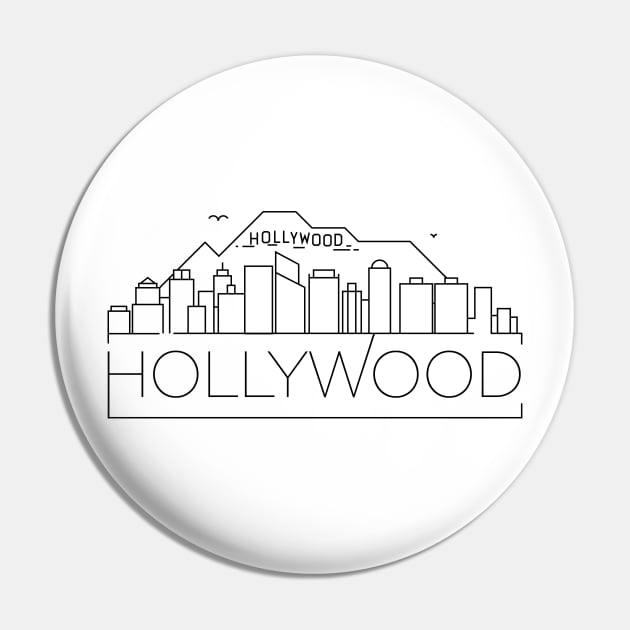 Hollywood Minimal Skyline Pin by kursatunsal