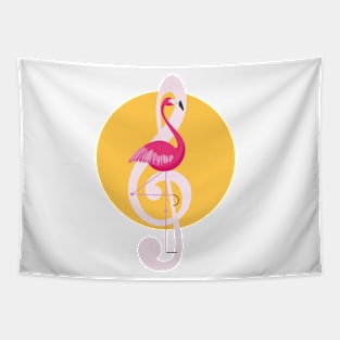 Musical Flamingo Tapestry