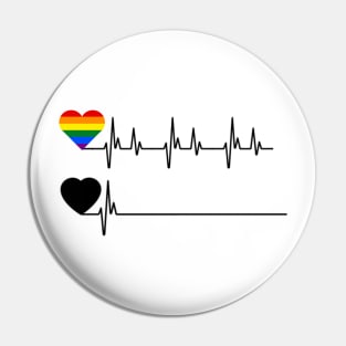 LGBT Heartbeat , Heartbeat lgbt , LGBT heartbeat LGBT rainbow heartbeat gay and lesbian pride , LBGT Gift Heartbeat Pride Pin