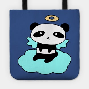 Angel Panda Sitting on a Cloud Tote