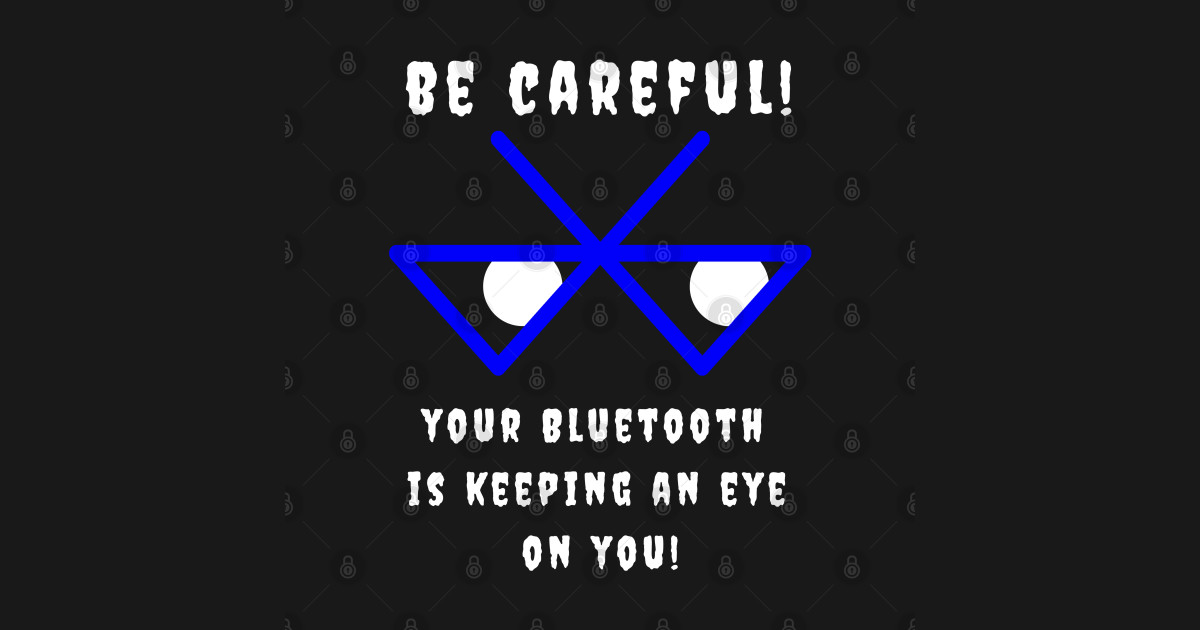 Bluetooth - blue symbol and white letters on a black background ...