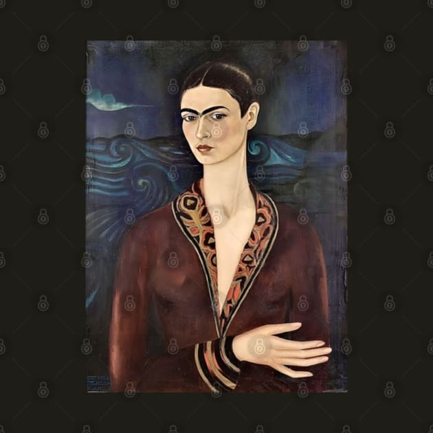 Self Portrait in a Velvet Dress by Frida Kahlo by FridaBubble