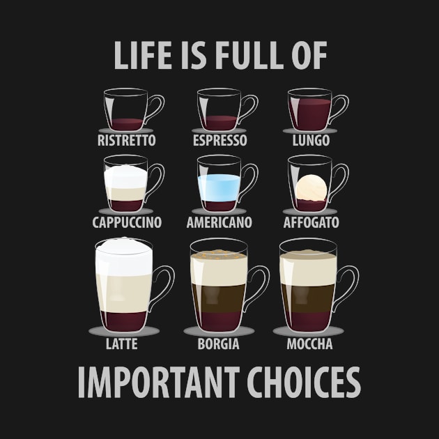 Life is Full of Important Choices Coffee by TheInkElephant