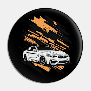 Bmw M4 F82 Vintage Car Art Pin