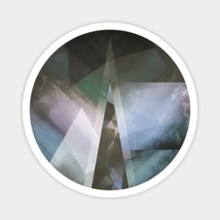 Pinnacle II - Abstract Geometric Mountains Magnet