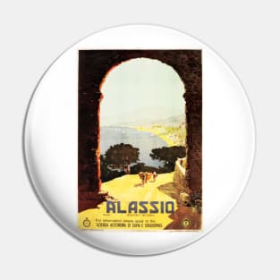 ALASSIO ITALY Western Riviera ENIT Italian Vintage Travel Pin