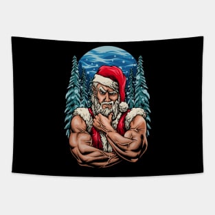 STRONG BRUTAL SANTA Tapestry