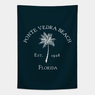 Ponte Vedra Beach Florida Vintage Palm Tapestry