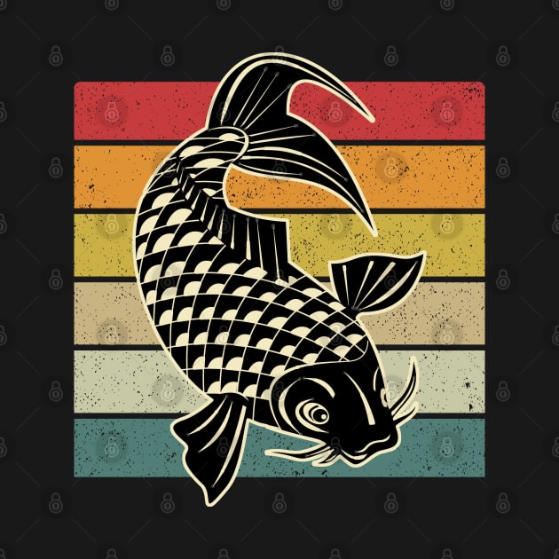 Koi Fish - Retro Sunset by Zen Cosmos Official