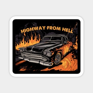 straight from hell car Magnet