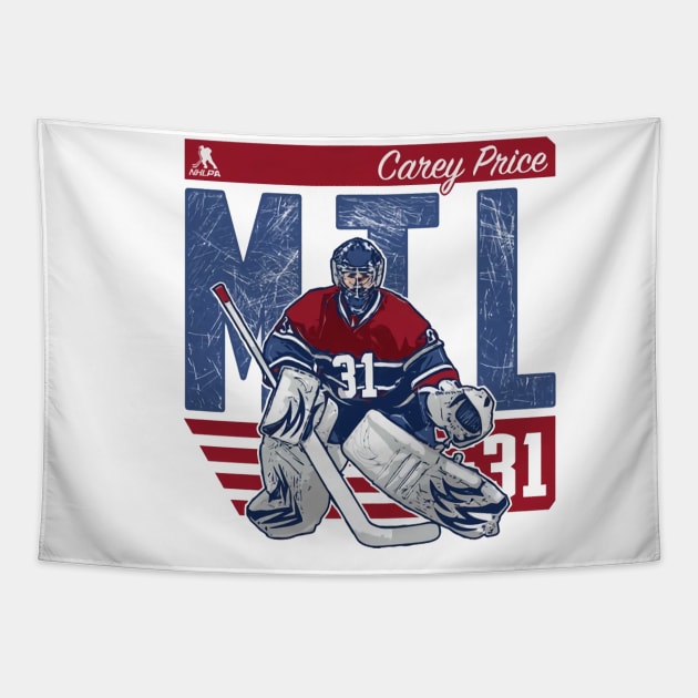 Carey Price Montreal City Tapestry by stevenmsparks