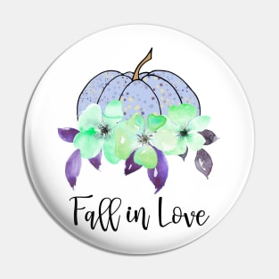 Fall in love purple pumpkin Pin