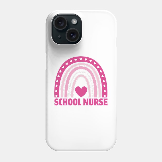 School Nurse Rainbow Leopard Appreciation Nursing For Women Phone Case by Quardilakoa