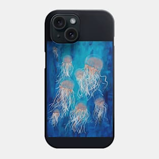 Jellyfish Swarm - original painting Phone Case