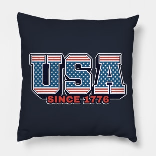 july 4th Usa since 1776 Pillow